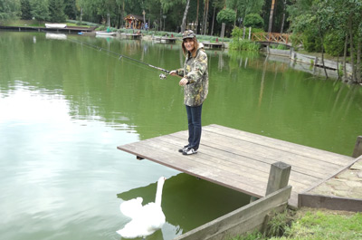 Женя Тополь на рыбалке